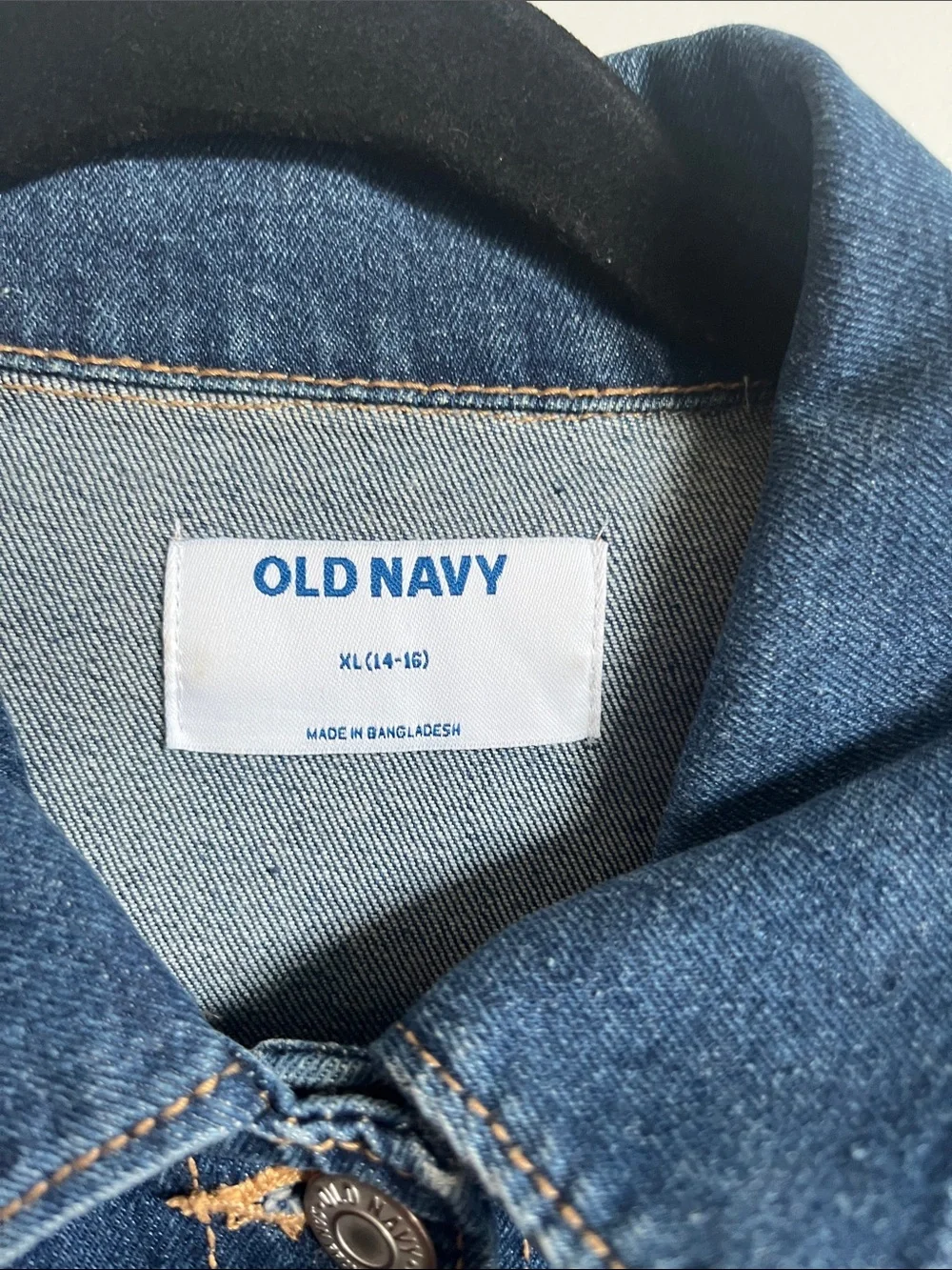 Old Navy Medium Blue Denim Jacket with Button Front